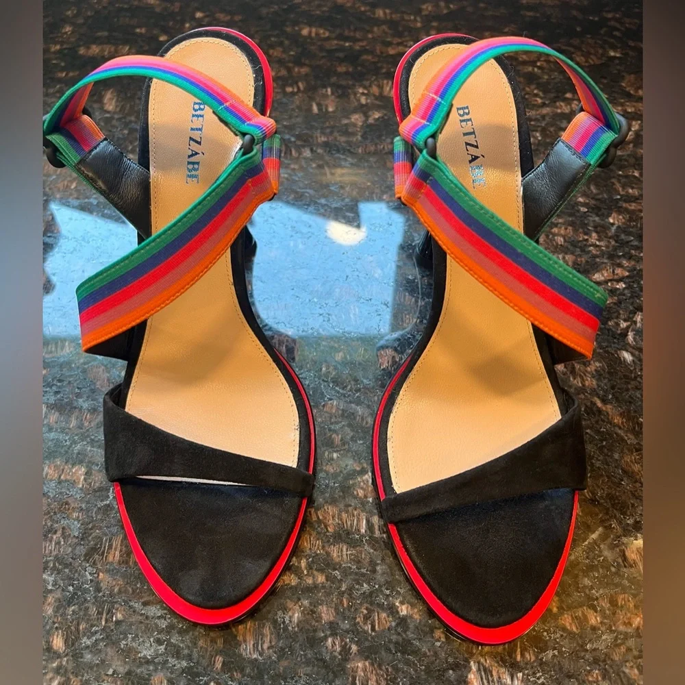 NEW - BETZÁBE Selena Pride Strap Sandal - Size 7 - Picture 7 of 11